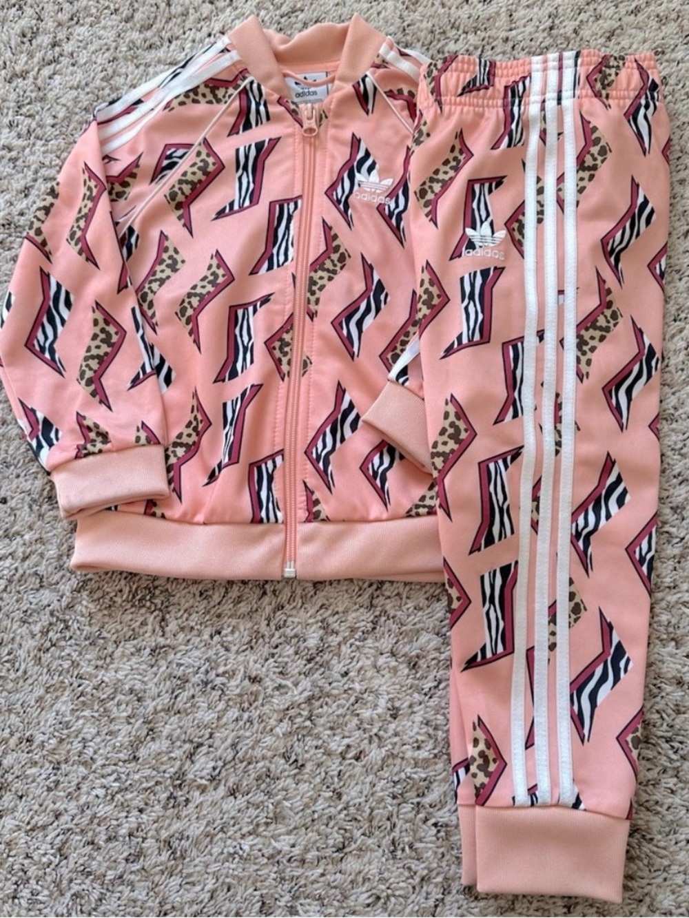Adidas Toddler Pink Two-Piece Track Suit (4T)